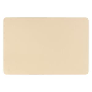 Secret de Gourmet tafel placemat PU-leer/leer look - beige - 45 x 30 cm - Tafel onderleggers