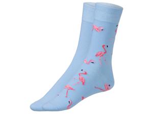 2 paar sokken (39-42, Blauw, flamingo)