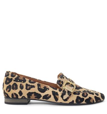 Babouche - Luna panterprint loafers Leer Dames