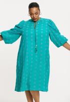 Yoek Jurk broderie anglaise | Turquoise | Maat 58/60 Yoek Jurk broderie anglaise | Turquoise | Maat 58/60