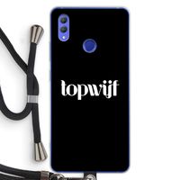Topwijf Zwart: Honor Note 10 Transparant Hoesje met koord Topwijf Zwart: Honor Note 10 Transparant Hoesje met koord