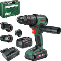 Bosch Groen advancedimpact 18v-80 quicksnap | accu klopboormachine | 82 nm | incl. accessoires | 2x 18 v li-ion accu's (2,5 ah & 4.0 ah) + oplader | in koffer - 06039e2104