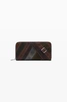 Grote portemonnee met decoratieve riemen - BROWN - U Grote portemonnee met decoratieve riemen - BROWN - U