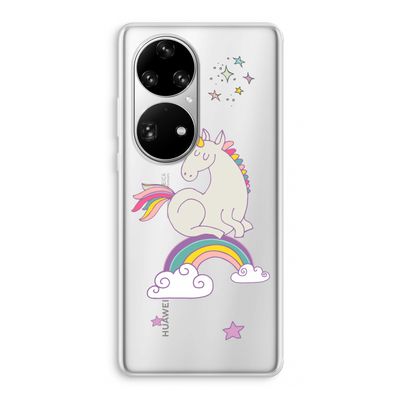 Regenboog eenhoorn: Huawei P50 Pro Transparant Hoesje
