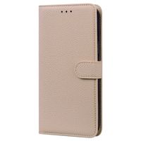 Samsung Galaxy A21 hoesje - Bookcase - Koord - Pasjeshouder - Portemonnee - Camerabescherming - Kunstleer - Beige