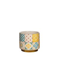 Pot faro blauw geel 7 x 6,5 cm