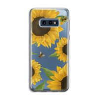 Sunflower and bees: Samsung Galaxy S10e Transparant Hoesje