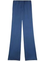 AMI Paris pantalon en satin à taille haute - Bleu - thumbnail