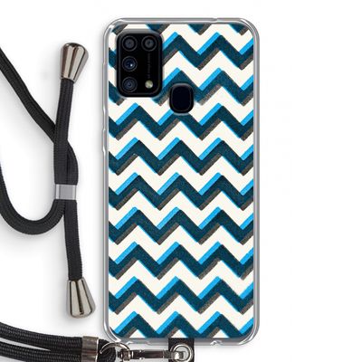 Onderbroken lijn: Samsung Galaxy M31 Transparant Hoesje met koord