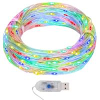 VidaXL Lichtsnoer met 400 microled&apos;s meerkleurig 8 functies 40 m