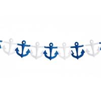 Feestslinger Maritiem thema - Ankers - slinger - papier - 300 cm - breedte 8 cm