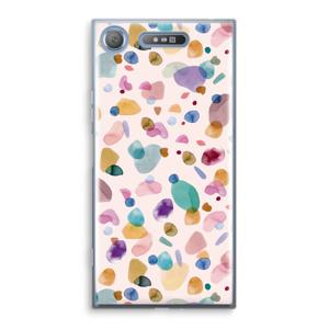 Terrazzo Memphis Pink: Sony Xperia XZ1 Transparant Hoesje