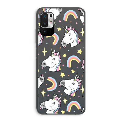 Rainbow Unicorn: Xiaomi Redmi Note 10 5G Transparant Hoesje