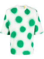 Moncler chemise à pois - Vert