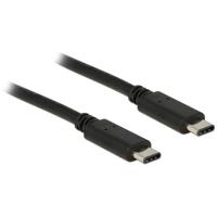 Delock USB-C-kabel USB 2.0 USB-C stekker, USB-C stekker 0.50 m Zwart 83672