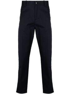 Moncler logo-patch tapered-leg trousers - Bleu