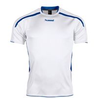 Hummel 110005K Preston Shirt Korte Mouw Kids - White-Royal - 116