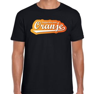 Zwart t-shirt Holland / Nederland supporter van oranje EK/ WK voor heren