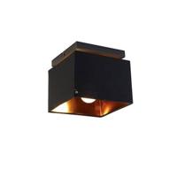 QAZQA Smart plafondlamp zwart met goud incl. Wifi P45 - VT