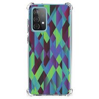 Samsung Galaxy A52 4G/5G Shockproof Case Abstract Green Blue - thumbnail