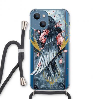 Golden Raven: iPhone 13 Transparant Hoesje met koord