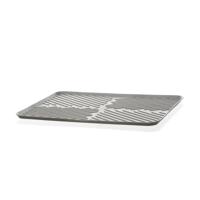 Afwas afdruipmat keuken - anti-slip - rubber - grijs - 30 x 40 cm