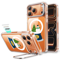 iPhone 17 Pro Classic Hybrid Magnetic Case (Camera Control, Stash Stand) - Christmas Globe