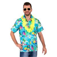 Toppers in concert - Hawaii shirt/blouse - Verkleedkleding - Heren - Tropische bloemen - blauw - thumbnail