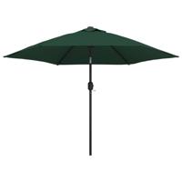 VidaXL Parasol met stalen paal 3 m groen - thumbnail