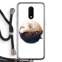 Yin Yang Wolves: OnePlus 7 Transparant Hoesje met koord