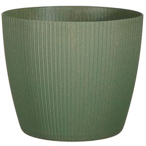 Mica Decorations Plantenpot - kunststof - donkergroen - D25/H21,5 cm - Plantenpotten