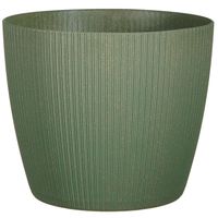 Mica Decorations Plantenpot - kunststof - donkergroen - D25/H21,5 cm - Plantenpotten