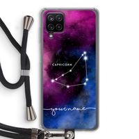 Sterrenbeeld - Donker: Samsung Galaxy A12 Transparant Hoesje met koord