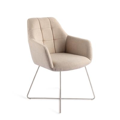 Jesper Home Eetkamerstoel 'Noto' Cross Steel, kleur Overnight Oats