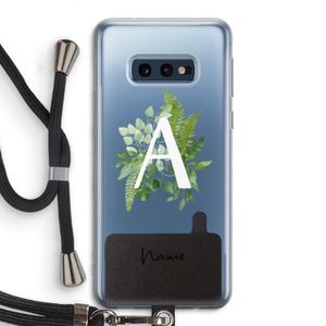 Green Brush: Samsung Galaxy S10e Transparant Hoesje met koord