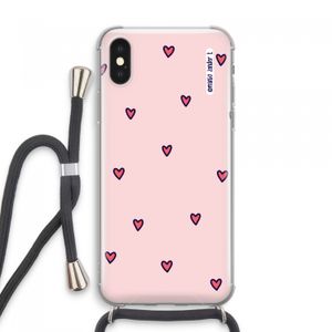 Hartjes: iPhone XS Max Transparant Hoesje met koord