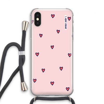 Hartjes: iPhone XS Max Transparant Hoesje met koord