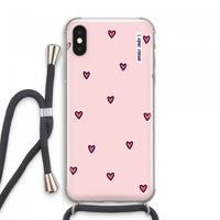 Hartjes: iPhone XS Max Transparant Hoesje met koord Hartjes: iPhone XS Max Transparant Hoesje met koord