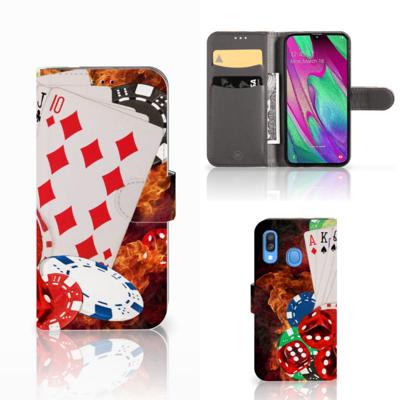 Samsung Galaxy A40 | Wallet Case | met Pasjes | Casino