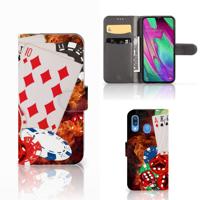 Samsung Galaxy A40 | Wallet Case | met Pasjes | Casino