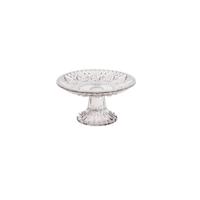 Taartplateau - Glas - Rookglas - 15x8cm