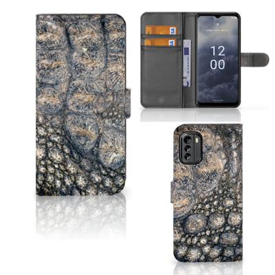 Nokia G60 | Telefoonhoesje | Met pasjeshouder | Krokodillenprint