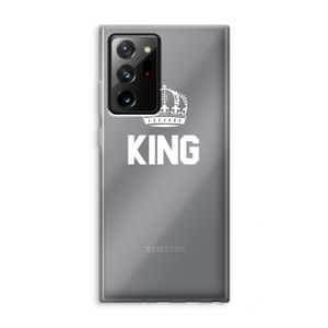 King zwart: Samsung Galaxy Note 20 Ultra / Note 20 Ultra 5G Transparant Hoesje