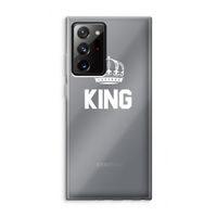 King zwart: Samsung Galaxy Note 20 Ultra / Note 20 Ultra 5G Transparant Hoesje