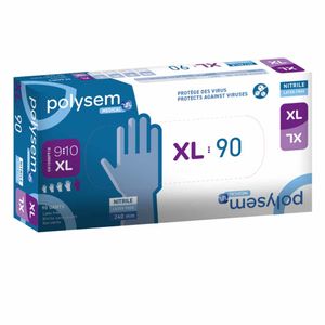 Nitril onderzoekshandschoenen | Polysem | XL | Bescherming tegen ziektekiemen en virussen | Latexvrij | DH6000-XL