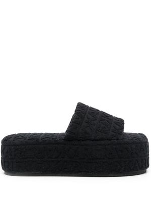 Karl Lagerfeld claquettes Veranda Triple Towel - Noir