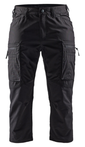 Blåkläder Dames service piraatbroek met stretch 71291845 | Zwart | Maat 56 - 7330509816318