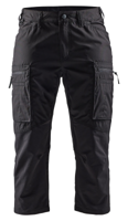 Blåkläder Dames service piraatbroek met stretch 71291845 | Zwart | Maat 56 - 7330509816318