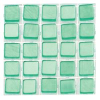 119x stuks mozaieken maken steentjes/tegels kleur turquoise 5 x 5 x 2 mm - thumbnail