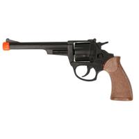 Cowboy speelgoed revolver/pistool - 8 schots plaffertjes - metaal
